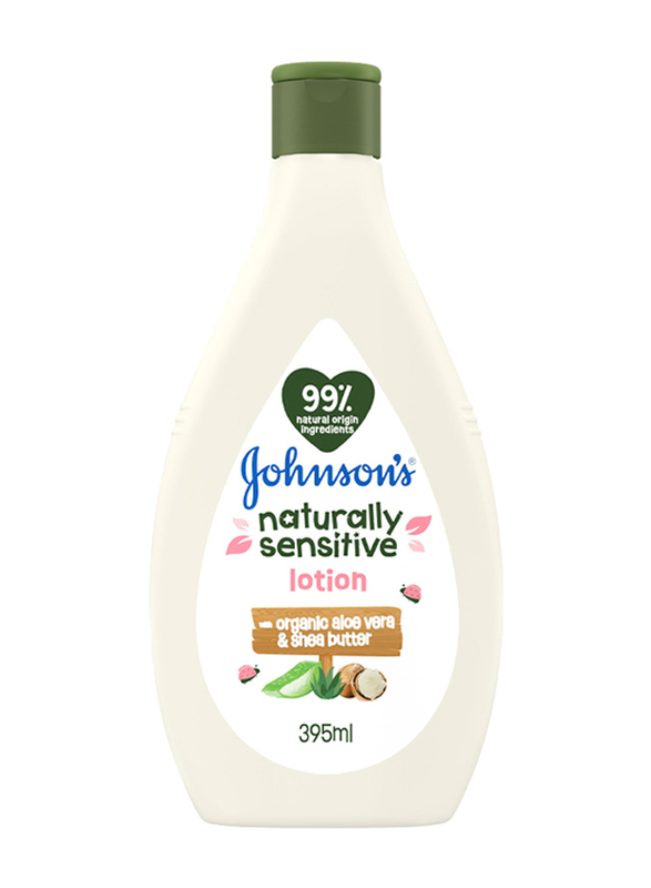 Johnson & Johnson Naturally Sensitive Organic Aloe Vera Shea Butter Lotion, 395ml