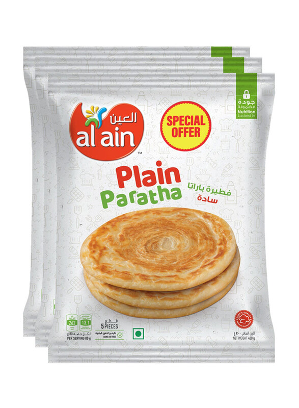 

Al Ain Plain Paratha, 3 x 400g
