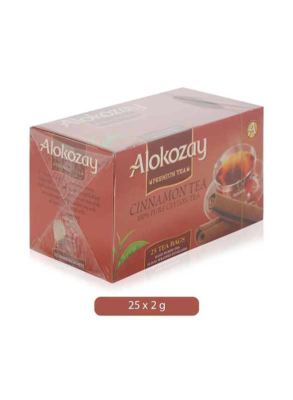 Alokozay Cinnamon Pure Ceylon Black Tea - 25 x 2g