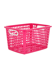 WellTex AG326 Rectangular Plastic Small Basket, Pink
