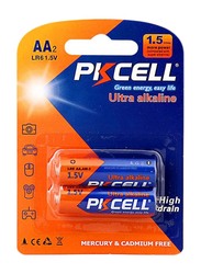 Pkcell Ultra Digital AA2 Alkaline Batteries, 1.5V, 2 Pieces, Multicolour