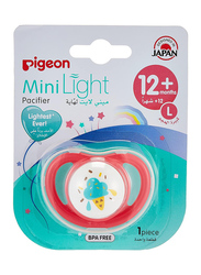 Pigeon Minilight Baby Girl Pacifier, Large, Red