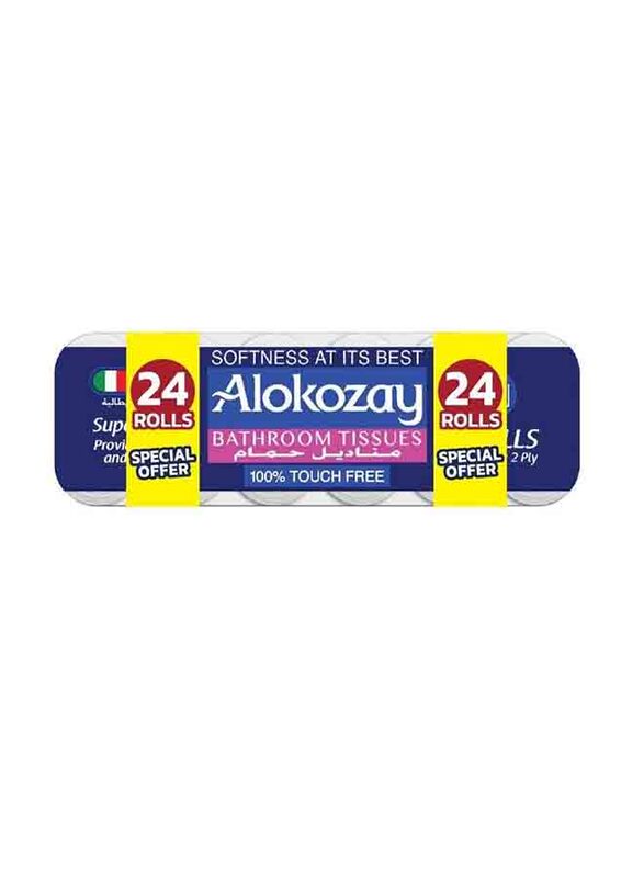 Alokozay Bathroom Tissues, 24 Rolls