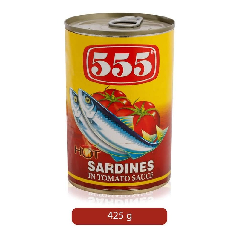 555 Hot Tomato Sauce Sardines, 425g