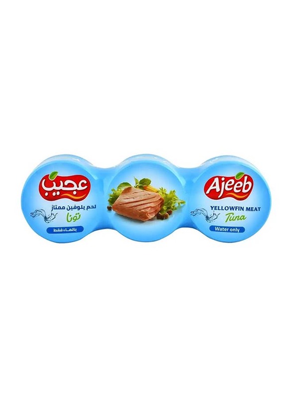 Ajeeb Yellowfin Meat Tuna Chunk In Water - 3 X 170 g
