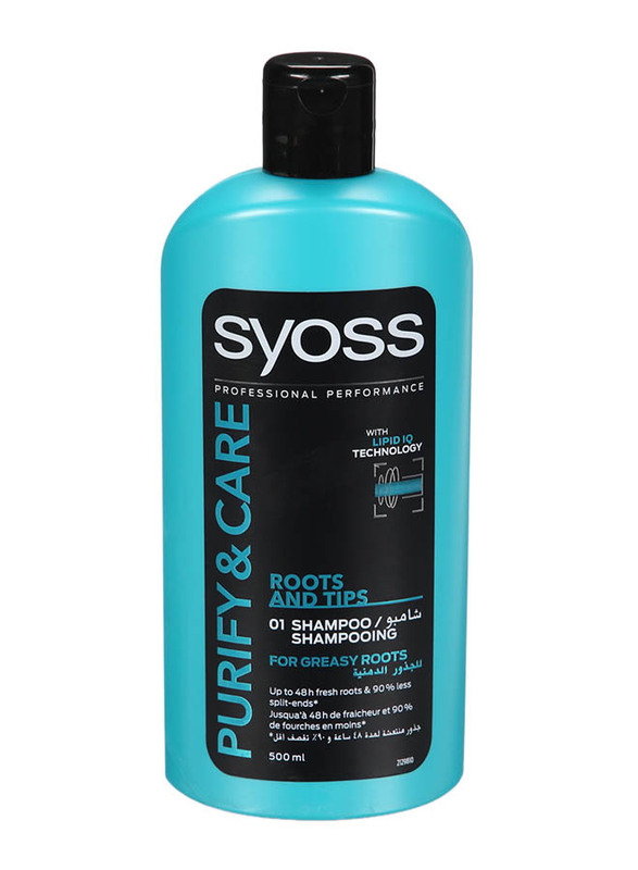 Syoss Purify & Care Shampoo for All Hair Types, 500ml