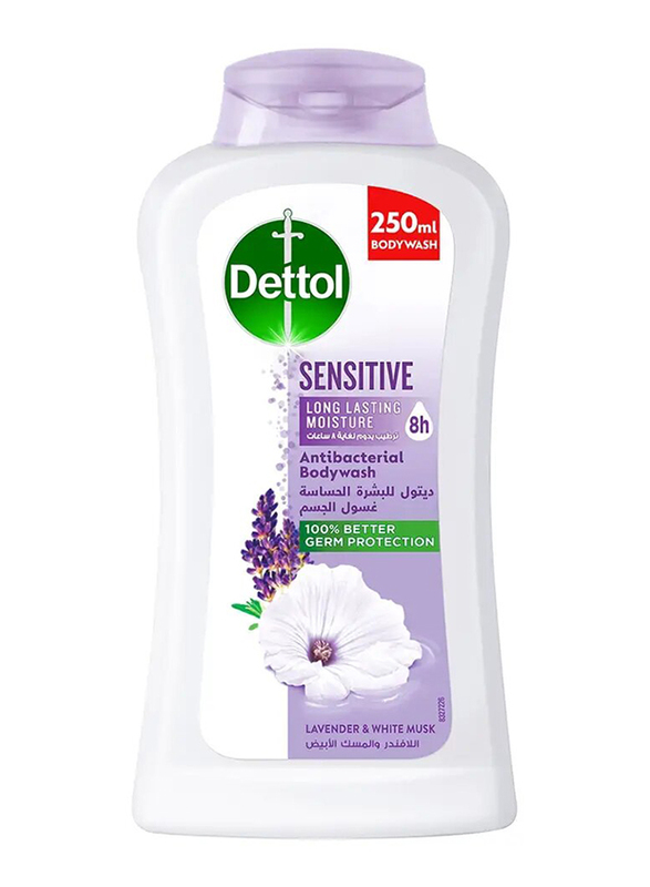 Dettol Sensitive Anti-Bacterial Body Wash, 2 x 250ml