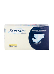 Serenity Classic Extra Large Diapers, 30 Pieces