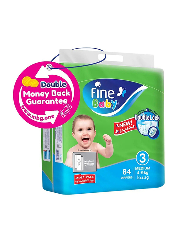 Fine Mother’s Touch Lotion Baby Diapers - Medium, 84 Pieces