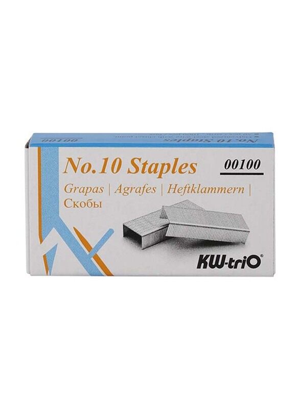 

KW-Trio No.10 Staples, 1000 Pieces, Silver