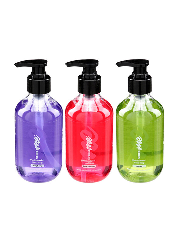 

Shieldme Very Berry 300ml + Ruby Blossom 300ml + Aurora 300ml Anti Bacterial Liquid Hand Wash, 3 Pieces