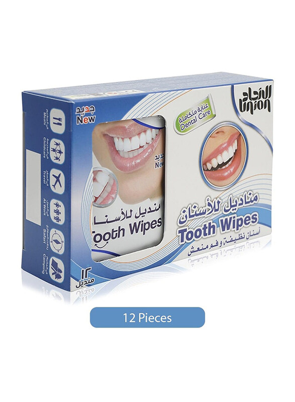 

Union Tooth Wipes - 12 Pieces