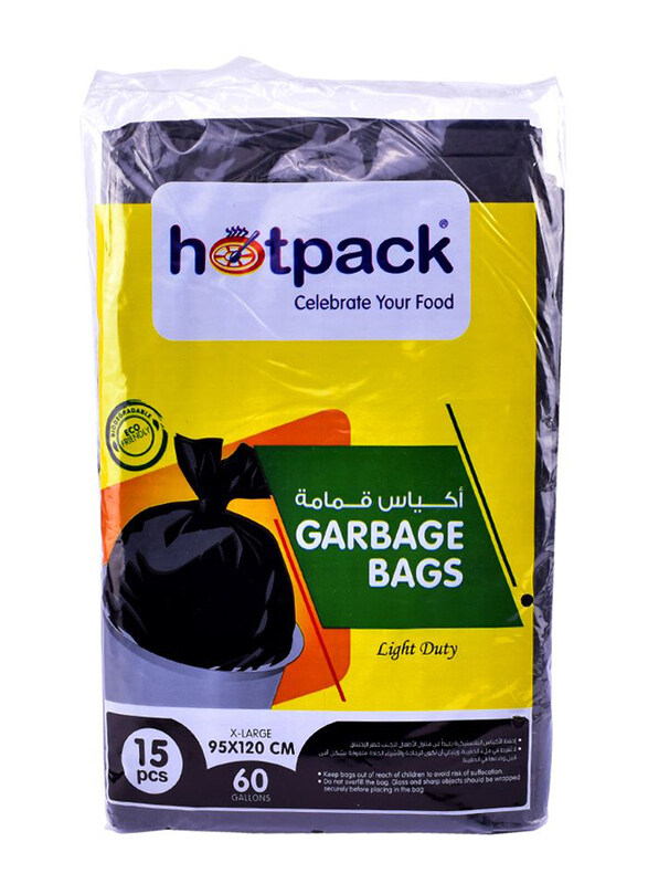 

Hotpack Disposable Garbage Bag, 95 x 120cm, 15 Pieces