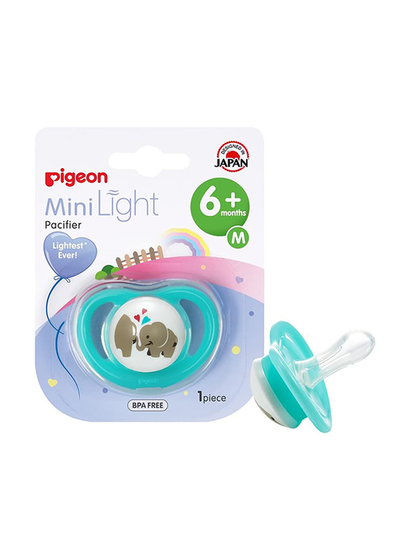 Pigeon Minilight Baby Pacifier, Medium, Blue