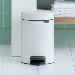 Brabantia 3L Newicon Pedal Bin, 26.4 x 16.8 x 23.5 cm, White