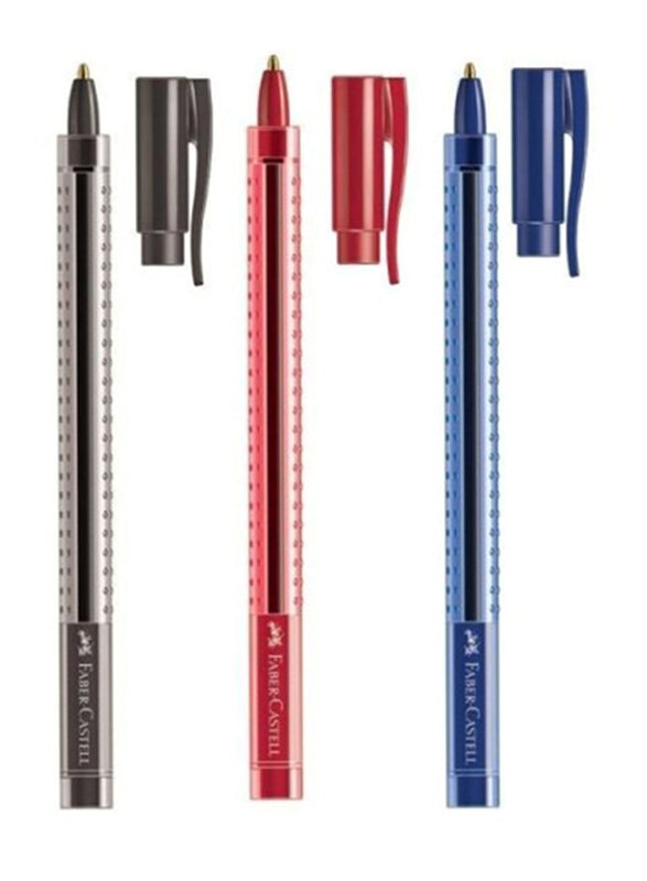 

Faber-Castell 3-Pieces CX Ballpoint Pen Set, Blue/Red/Black