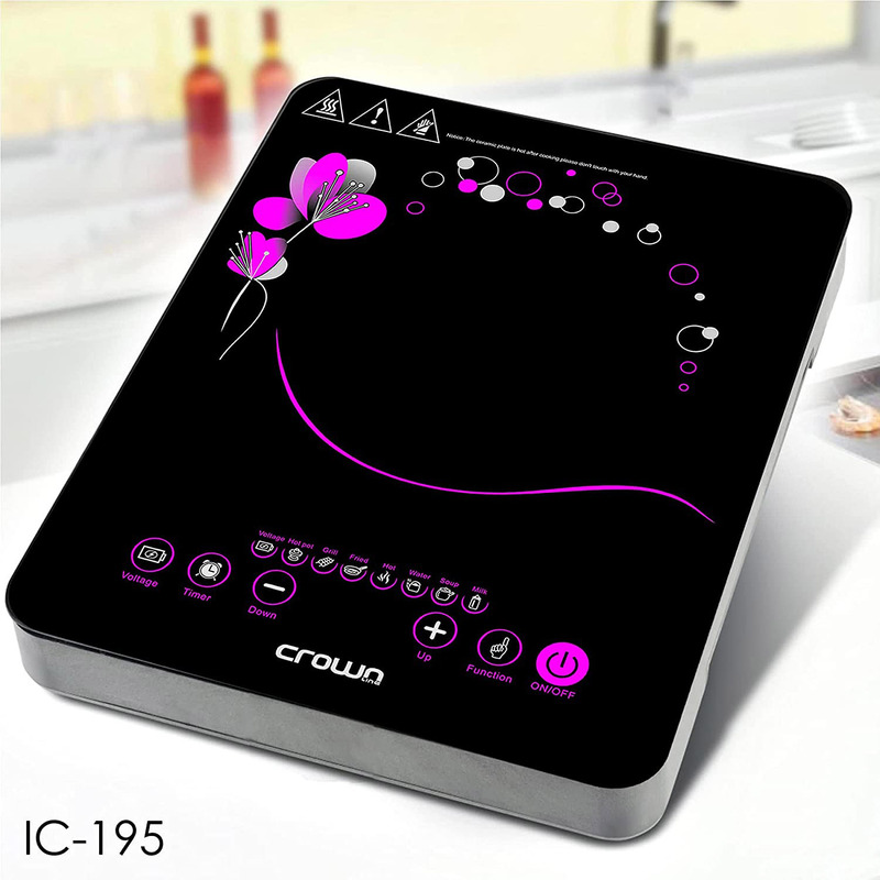 Crownline Ic-195 Hot Plate Infrared Cooker - 2000 W, Black/Silver