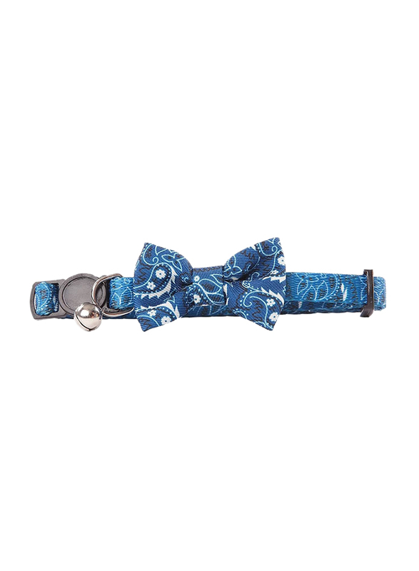 Pawise Cat Collar with Bow Knot, Blue