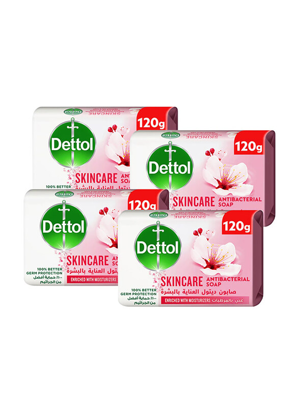 

Dettol Skincare Anti-Bacterial Soap, 4 x 120gm