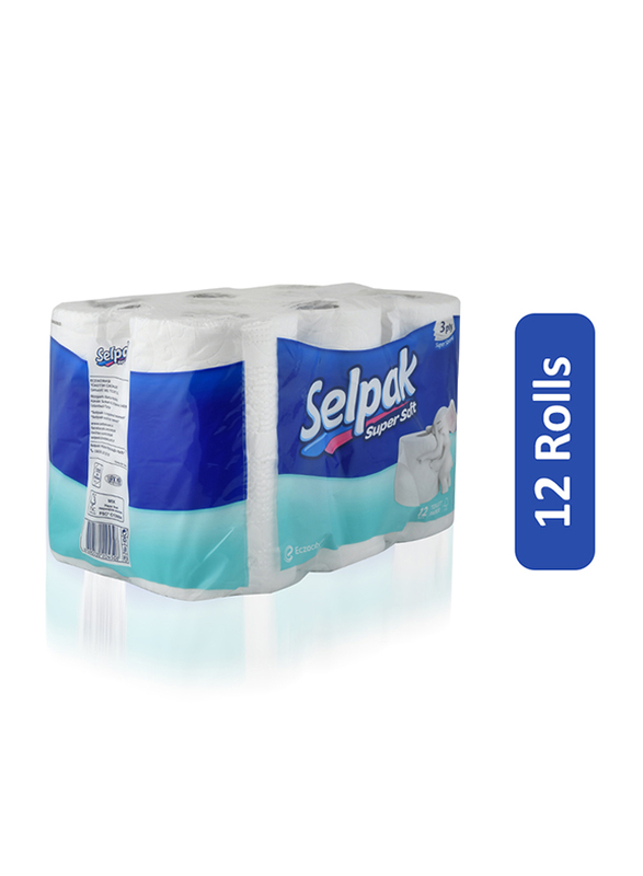 Selpak Super Soft Toilet Paper, 12 Rolls