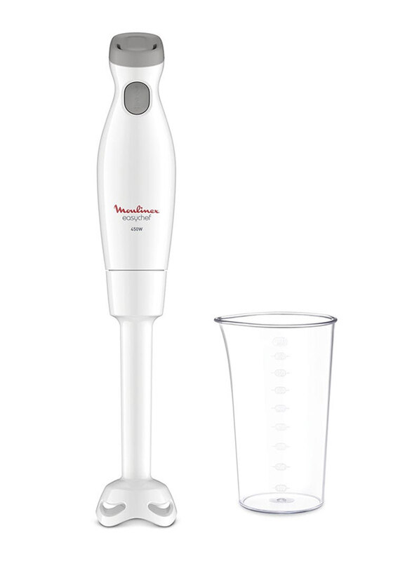 

Moulinex 800ml Easy Chef Hand Mixer Plastic, 450W, DD45A127, White/Silver