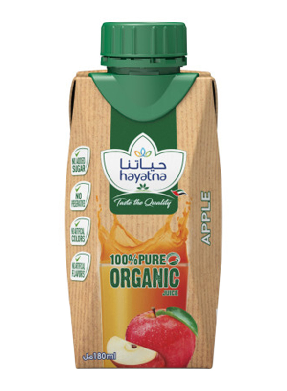 Hayatna Organic Apple Juice, 180ml