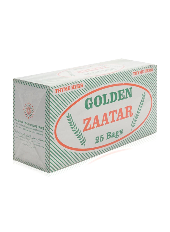 Golden Zaatar Thyme Herbal Tea, 25 Tea Bags