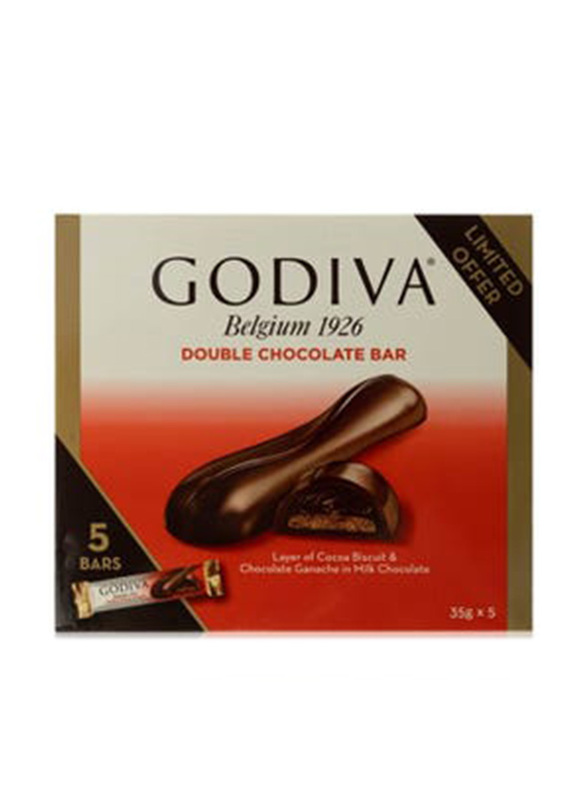 Godiva Laviva Double Chocolate Bar, 5 x 35g