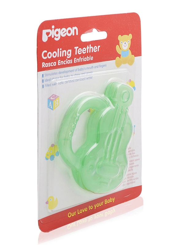 Pigeon Guitar Shape Cooling Baby Teether, Green