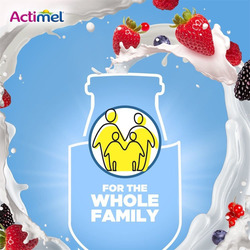 Actimel Mixed Berries Skimmed Dairy Drink, 4 x 93ml