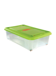 Codil Storage Box 30Ltr Anti Bacteria, Clear/Green