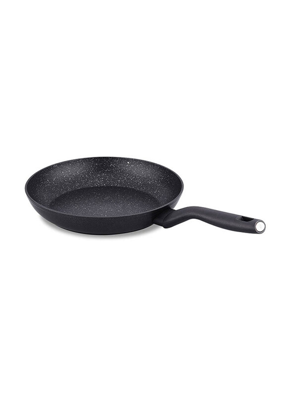 Korkmaz 2L Nora Round Granite Frypan, 26 x 4.4cm, Black