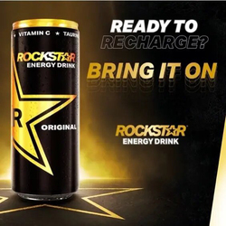 Rockstar Energy Drink, Original, 6 x 250ml