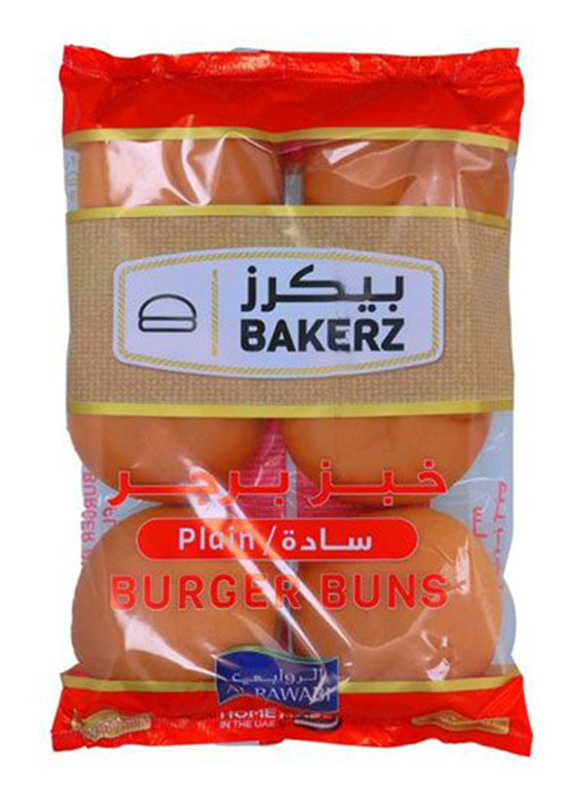 Al Rawabi Bakerz Plain Burger Buns, 402g
