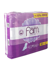 Fam Maxi Classic Wings Sanitary Pads, 3 x 40 Pieces