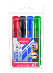 Maped 4-Piece Permanent Marker Set, Assorted