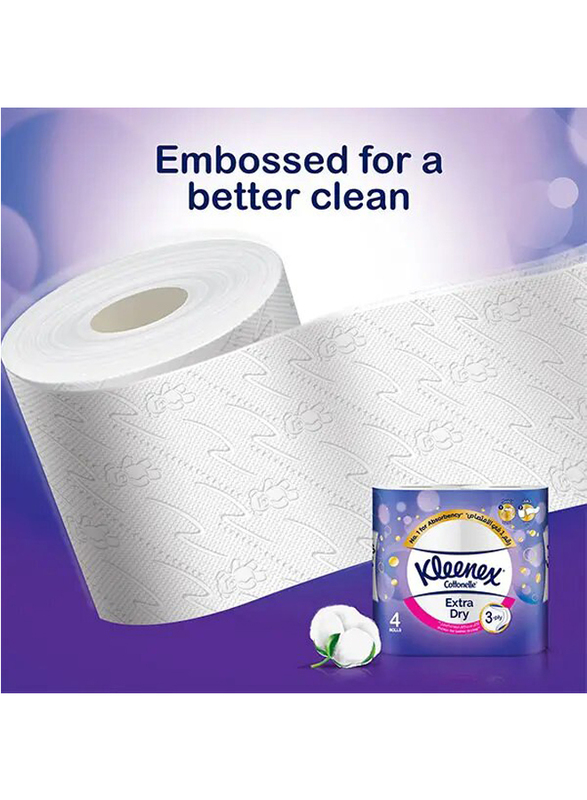 Kleenex Cottonelle 3 Ply Extra Dry Toilet Tissue Rolls, 20 Rolls x 160 Sheets