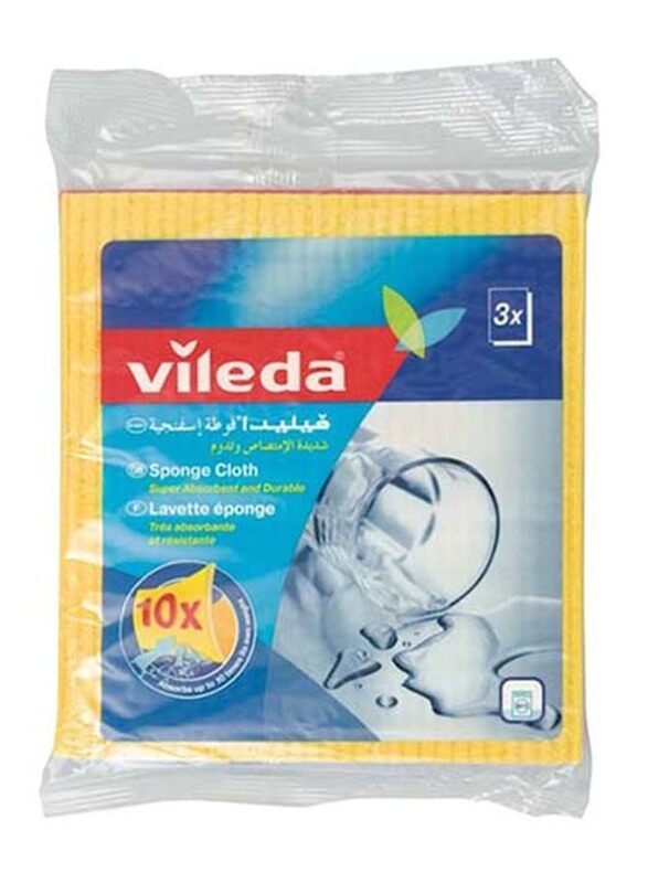 Vileda Sponge Cloth/Cleaning Cloth, 3 Pieces