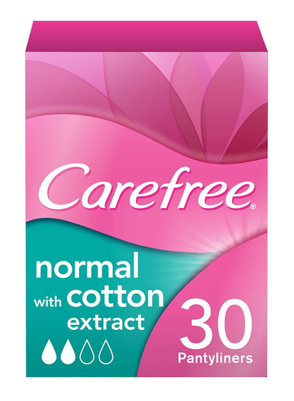 

Carefree Cotton Normal Feel Panty Liners, 30 Pieces