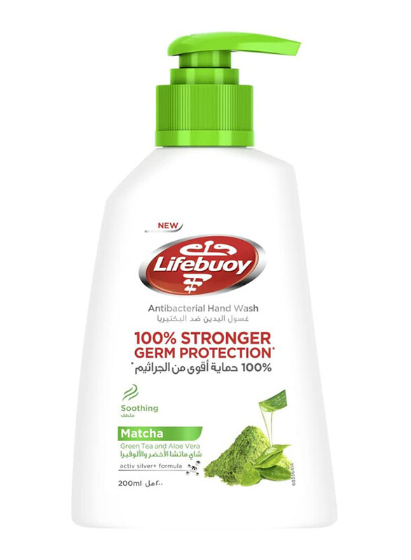 

Lifebuoy Matcha Green Tea and Aloe Vera Antibacterial Hand Wash, 200ml