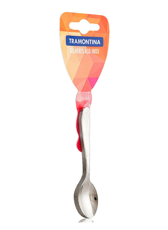 

Tramontina 6-Piece Aurora Stainless Steel Coffee Spoon Set, Silver