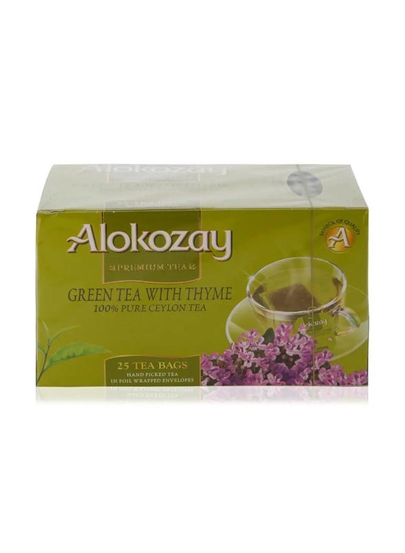 Alokozay Green Tea with Thyme Bags - 25 Bags