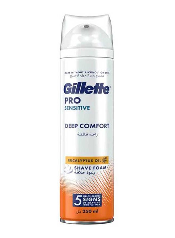 Gillette Pro Sensitive Mousse A Raser Comfort, 250ml