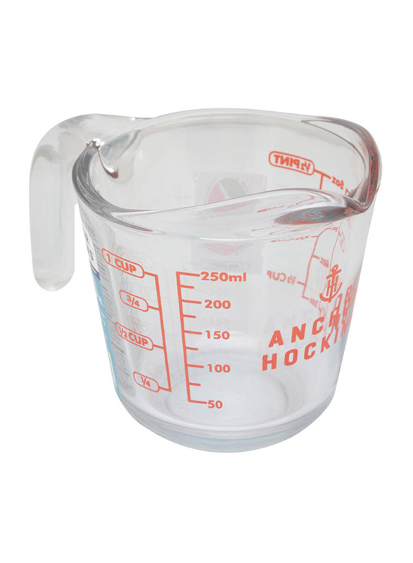 Anchor 250ml/8oz Hocking Glass Measuring Cup, Transparent