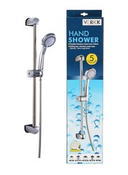 Verkk 8.5cm Handheld Shower Full Set with 5 Functions, Silver