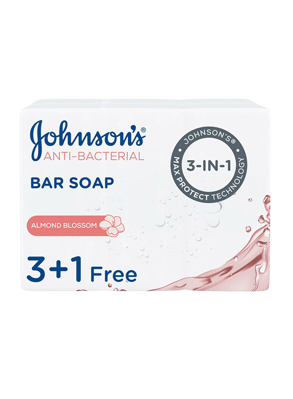 

Johnson's Almond Blossom Anti-Bacterial Bar Soap, 125gm, 4 Pieces