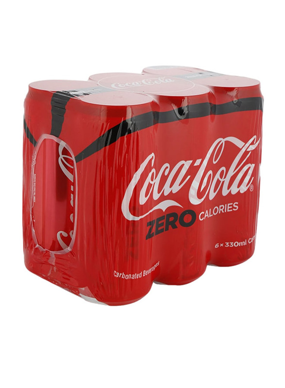 Buy Coca-Cola Zero Calories Carbonated Soft Drink Can 330ml Pack