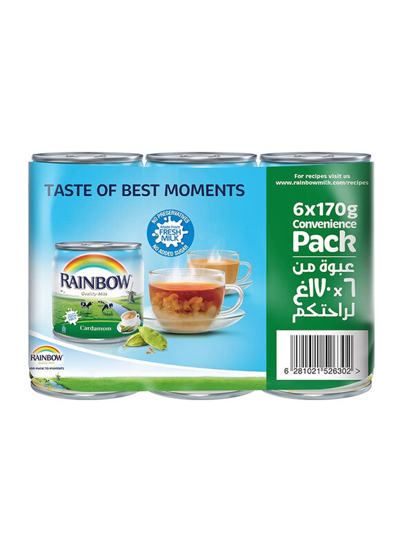 

Rainbow Cardamom Evaporated Milk, 6 x 170g
