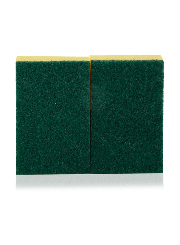 Union Cellulose Sponge Scorer - Green & Yellow, 11 x 7 x 2cm