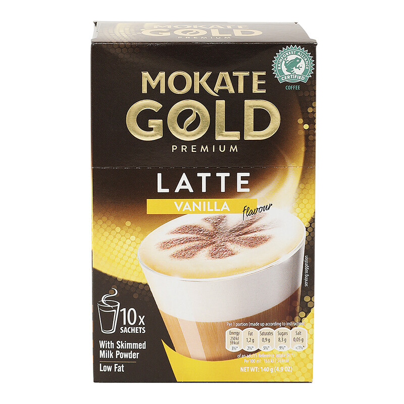 

Mokate Gold Latte Vanilla Instant Coffee, 10 x 14g